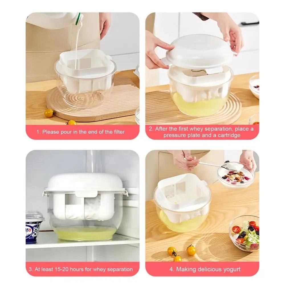 Coffee Yogurt Filter Makers Self-Made Greek- Yogurt Soybean Milk Cheese Whey Separator Water Draining Fine Mesh Strainer