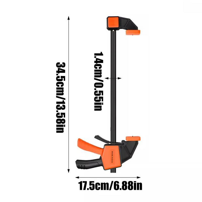 Long Wood Clamps Quick-Release Steel Bar Clamp F Clamp Micro-Adjustment Handle For Stable Fixing Solutions In Woodworking &