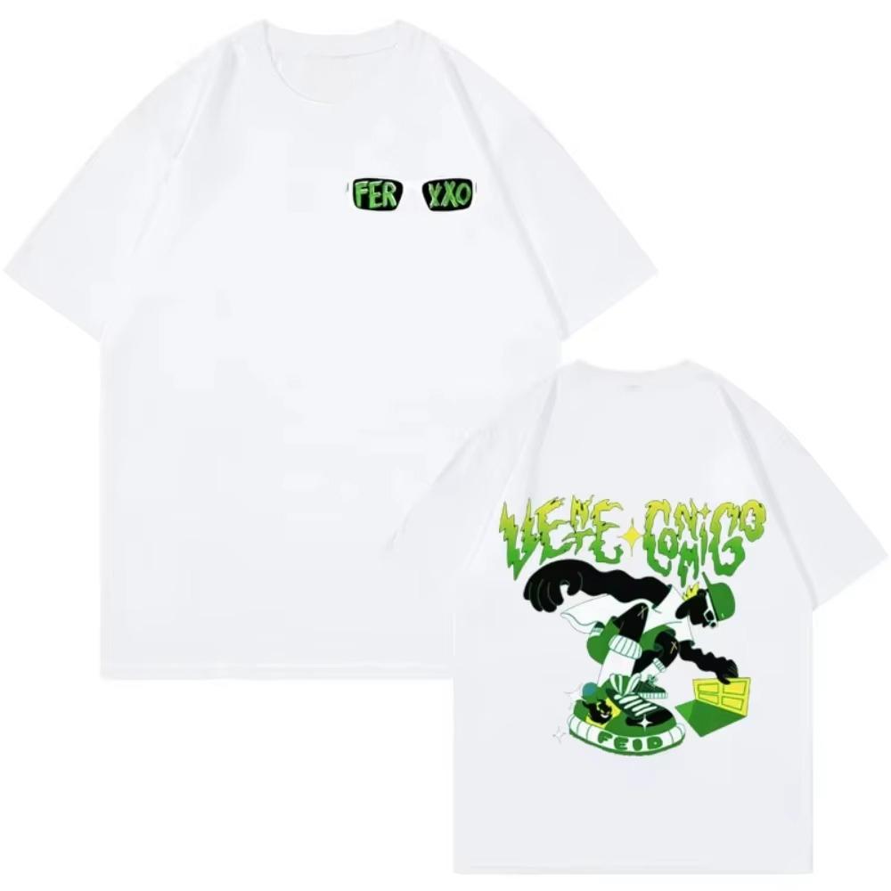 Limited Rapper Feid Ferxxo Graphic T Shirt for Men High Quality summer T Shirts Women Casual pure Cotton Short Sleeve Top