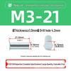 BSO-M34.2/5.4 Blue/White Zinc Plated Hex Head Blind Rivet Nut Stud, Full Thread.