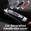 For Jeep Car Styling Hand Brake Cover Carbon Fiber Handbrake Grip Cover Compass Renegade Cherokee Wrangler JK Patriot Liberty AMS1