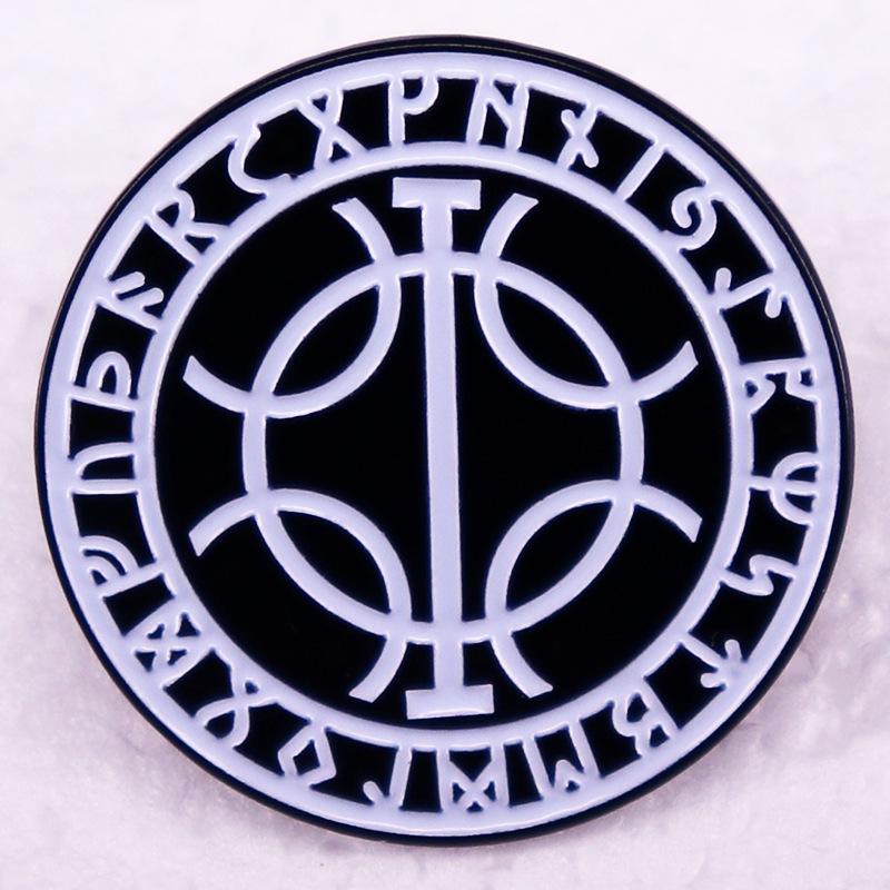 Viking Rune Wish Brooch Badge