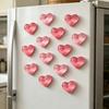 10Pcs Heart Resin Fridge Magnets Cute Pink Decorative Magnets For Kitchen Office Whiteboard Locker Craft Home Decor Gifts