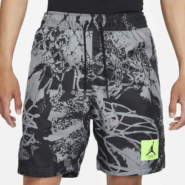 Jordan Flight Printed Loose Casual Drawstring Sports Shorts Men Bottoms Black CZ4750-010