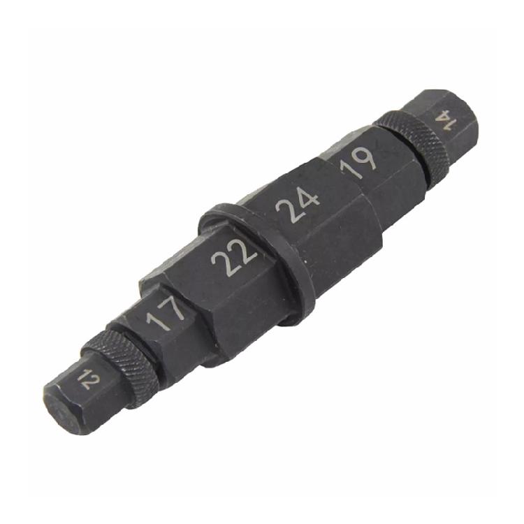 

Universal Hex Axle Spindle Socket Adapter 6 Sizes in 1 Tool for Tire Removal 1