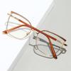 Color-Changing Anti-Blue Light Retro Cat-Eye Glasses with Metal Frame