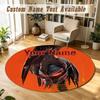 Predator Personalized Round Rug Support Custom Name, Soft Home Decor Mat