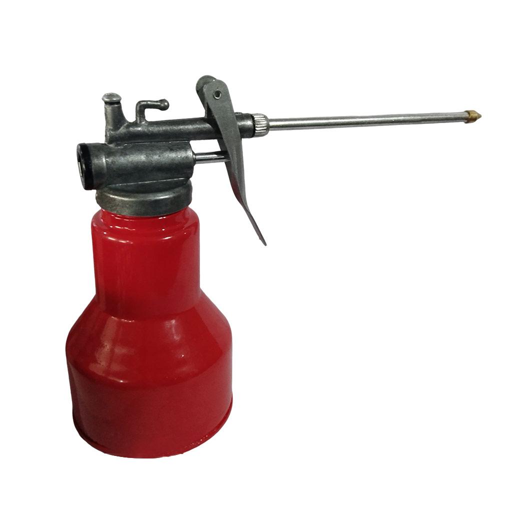 250ml/400ml Oil Can Spout Thumb Pump Workshop Oiler Oil Can Red Yellow High Pressure Pump Oiler Grease