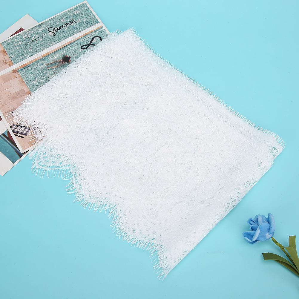 14.5cm Polyester Silk Clothing Embroidery Lace DIY Dress Crafts Fabric Clothes DecorationWhite