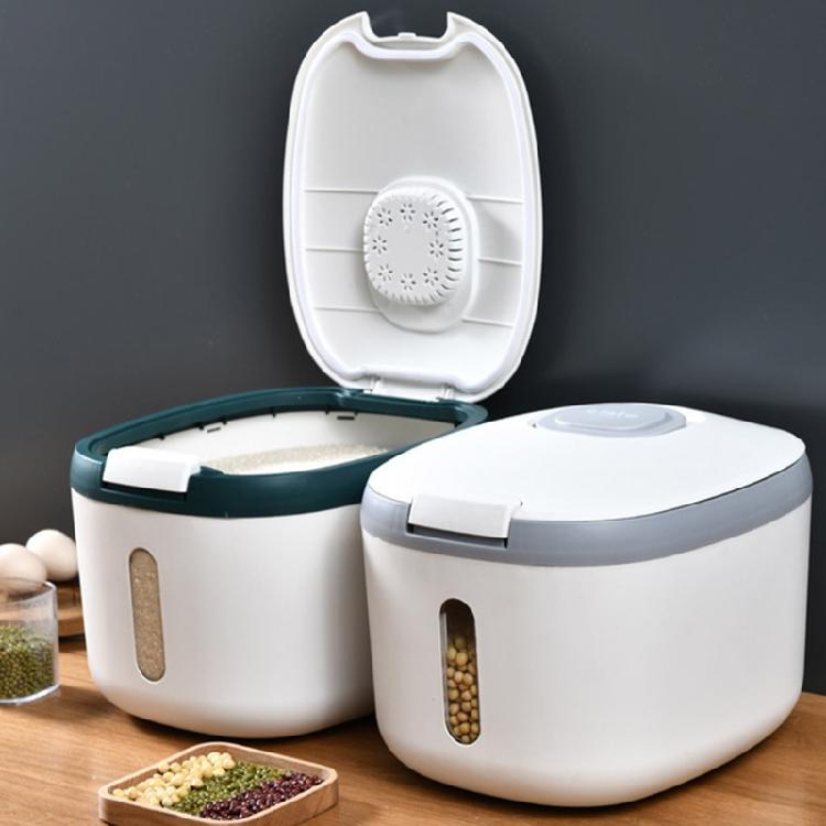Rice Bucket Storage Box Dispenser Container Grain Jar Kitchen Organizer