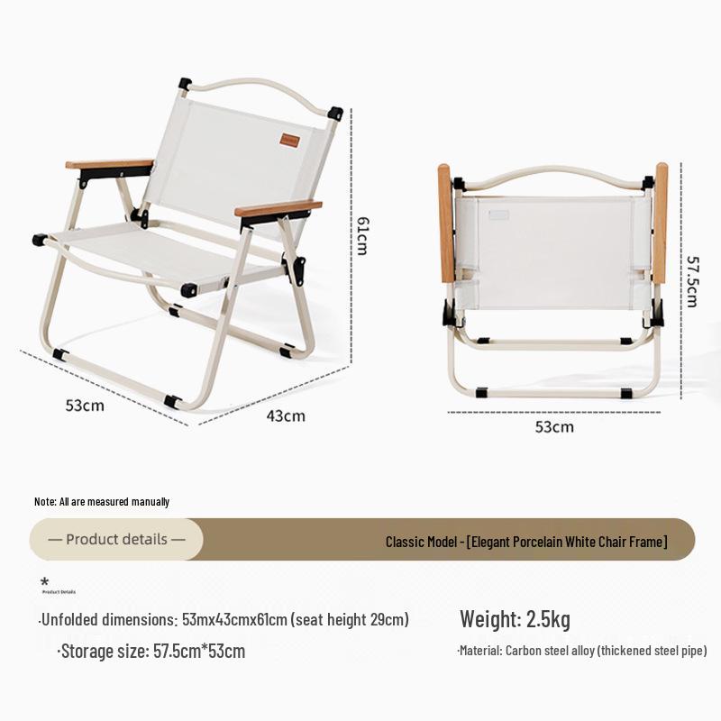 Kermit Outdoor Folding Chair Set: Portable Leisure Fishing & Camping Chair with Table