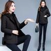 Rhombic Cotton Women's Autumn and Winter Fashion Age-reducing Middle-aged Mother's Hooded Loose Large Size Quilted Jacket