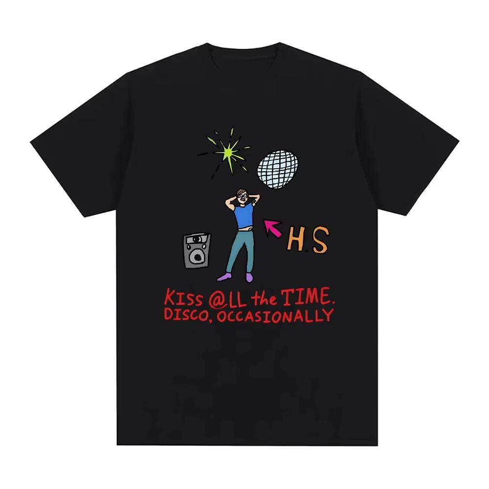 Kiss All The Time Disco Occasionally Unisex Classic Classic T-Shirt HarryStyle Pure Cotton Tees Roupas Femininas Anime Clothing