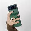 Ring Holder Phone Case  for Samsung Galaxy Z Flip6 Flip5 Flip4 Flip3 Flip 6 5 4 3 5G Folding Hinge Protection PU Leather Cover