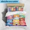 3PCS Rainbow Bears  3pcs Bedding,Including 3PCS Duvet Cover And 2pcs Pillowcases Perfect for Christmas,Ideal for Bedroom, Dormitory