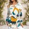 Women Plus Size Long Sleeve Loose Top Metal Ring Neck Detail For Casual Daily Wear