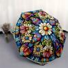 Stained Glass Floral Butterfly Panel - Vibrant Artwork for Home Decor Umbrella, Christmas Gift Y111