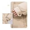 Comfortable and Fashionable Korean Style Plus Size Hooded Long Down Cotton Coat with Large Pockets