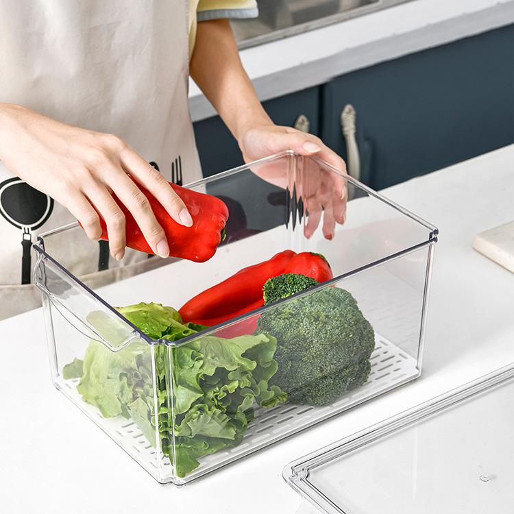 Plastic Food Storage Box Vegetable Fridge Storage Container Organizer Bins for Refrigerator