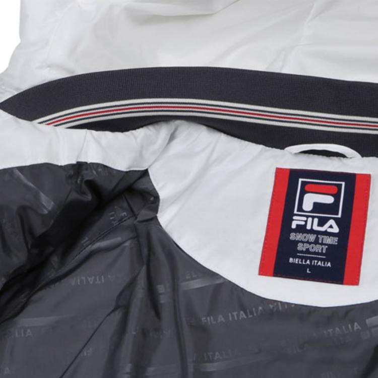 FILA Long Warm Hooded Down Jacket Unisex outerwear White FS2DJC4002X-OWH