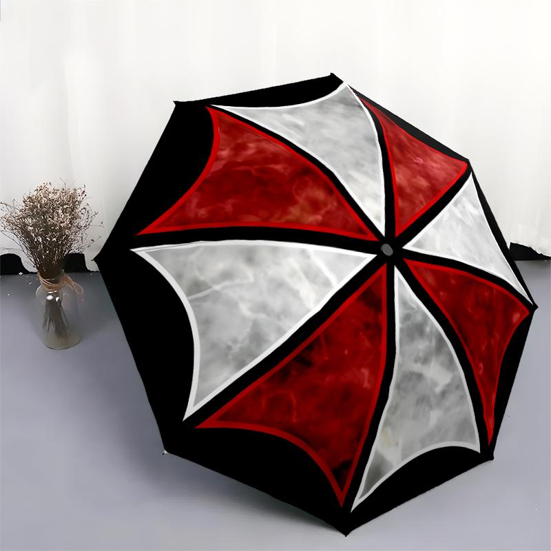 1 PC Automatic Folding Umbrella - Cartoon Pattern, Portable & Foldable Design with 8 Ribs, Christmas Birthday Gifts