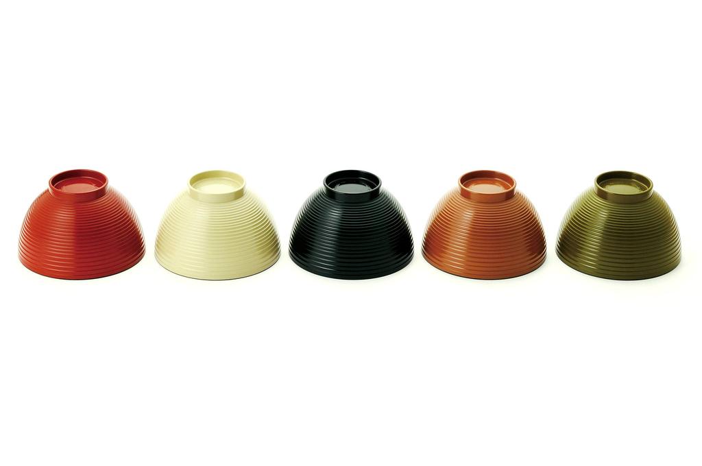 Masakazu Yamanaka Lacquerware Japanese Pattern Soup Set of 5 and Product 20921125 Dishwasher-Safe Bowl, 370ml, Colors Black, Ivory, Brown, Green,