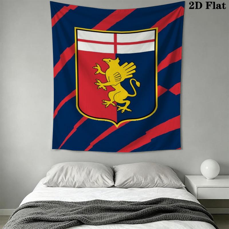 Genoa CFC Wall Tapestry Aesthetic Wall Hanging Printed Fabric Blanket Decorative Tapestries for Bedroom Living Room Home Decor