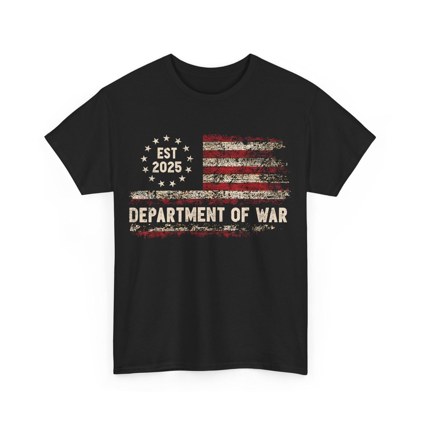 Department of War Established 2025 Re-Established T-Shirt Mens Womens Tees Top L