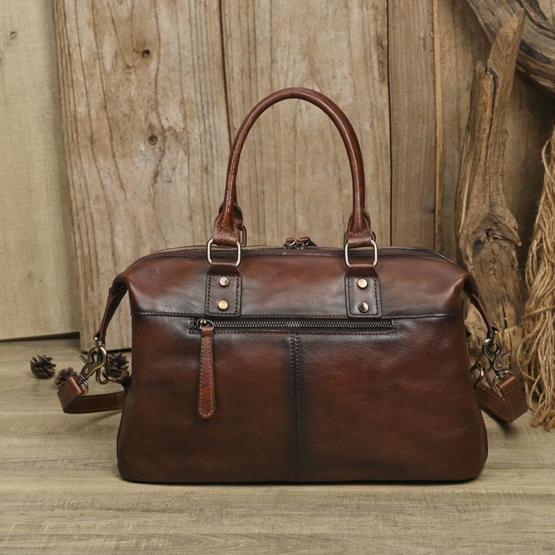 Johnature Damen Reißverschluss Handtasche Lässige Tragetasche Echtes Leder Große Kapazität Vielseitige Umhängetaschen