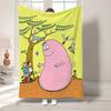 L-Les Barbapapa Decorative Blanket for Living Room Bedroom Decoration Bedspread On the Bed Fluffy Soft Blankets Boho Home Decor