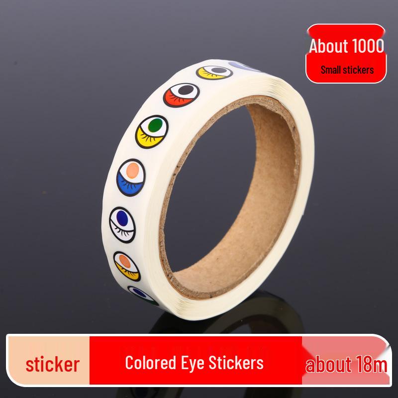 Kids' DIY Colored Eye Stickers for Crafting: Animal-Themed Black and White Eyeballs