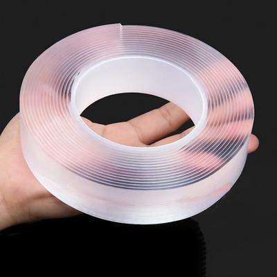 Tape Waterproof  Wall Stickers Reusable Heat Resistant Bathroom Home Decoration Tapes Transparent Double Sided Nano Tape