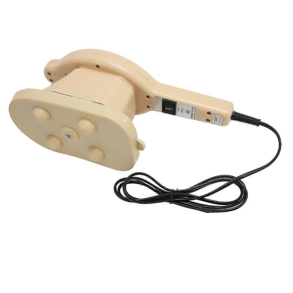 26-27 Electric Handheld Massager with 3 Massage Heads & Heating Function, Iron Shape Percussion Technology for Back, Arm, Leg, Waist, Butt - EU Plug 2