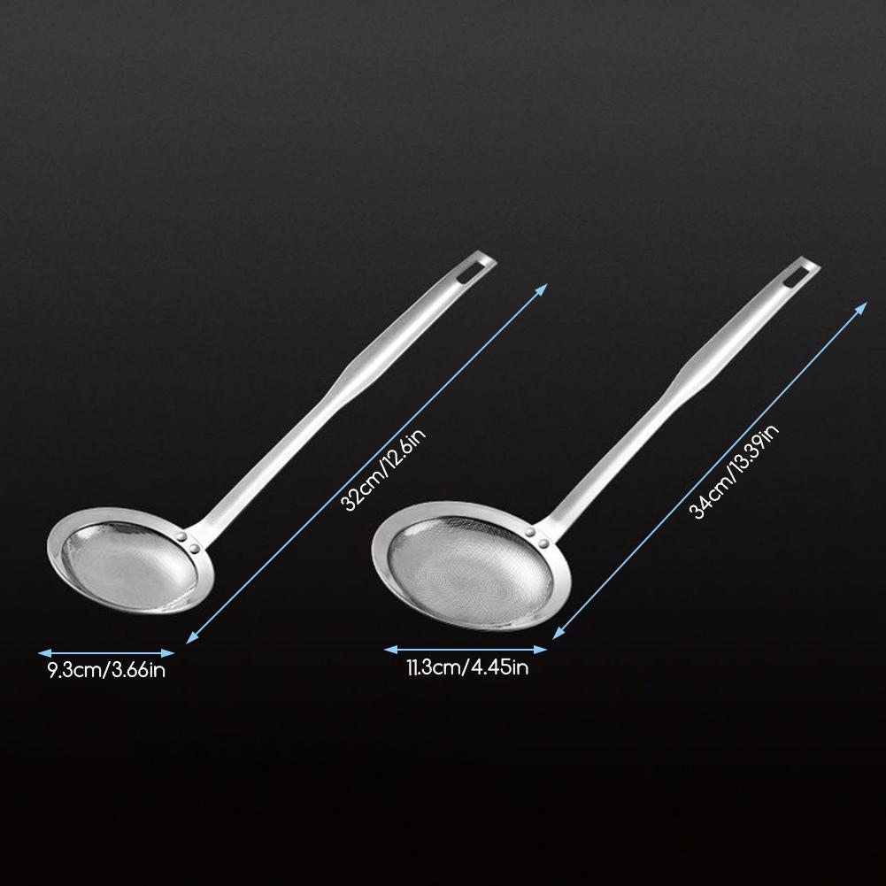 Filter Scoop Fat Skimmer Stainless Steel Fine Mesh Strainer Slotted Spoons Separator Ladle Cooking Strainer Kitchen Tool