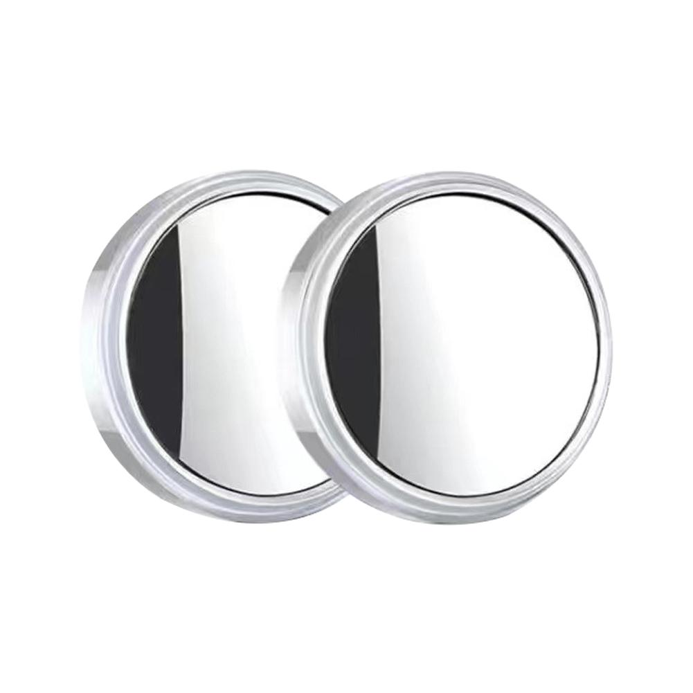 1 Pair Car Rearview Sucker Mirrors 360 Degree Blind Clear Convex Round Auxiliary Spot Rearview Adjustable Mirror Mirror Fra X2J0