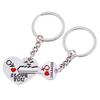 2Pcs/Lot Heart-Shaped Keychain Couple Valentine'S Day Lover Gift Secret Love
