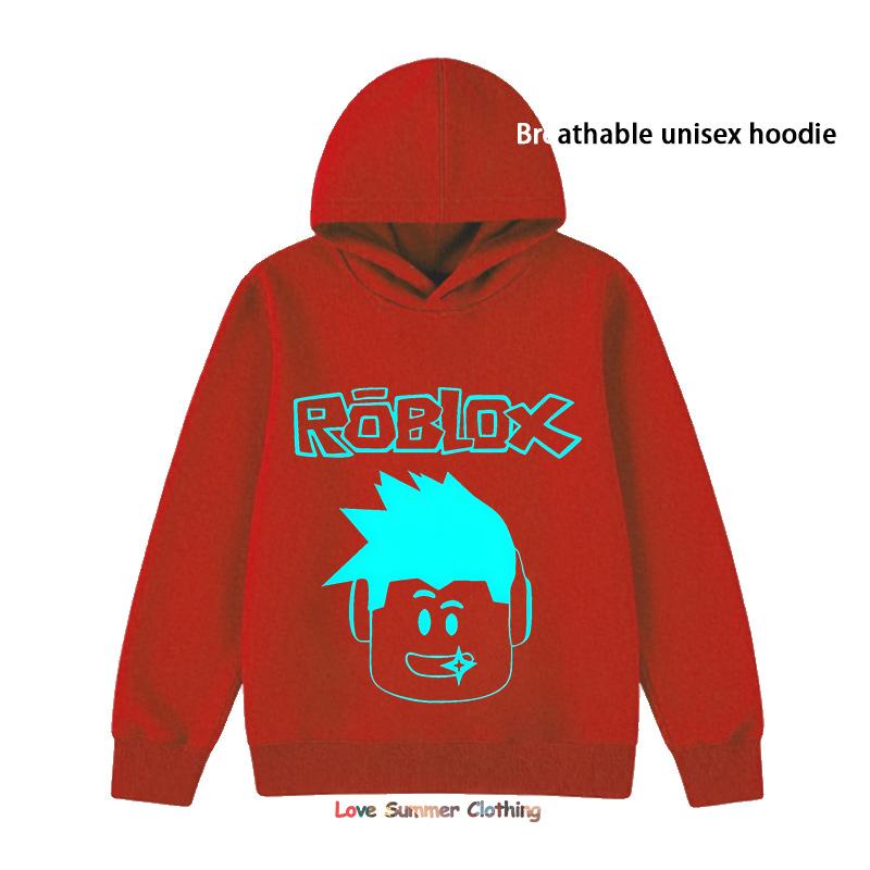Dětská mikina s HD potiskem Roblox, ležérní unisex pulovr pro chlapce a dívky 4-14 let, polyester, pro každý den, ležérní nošení, tištěná mikina, pro mládež