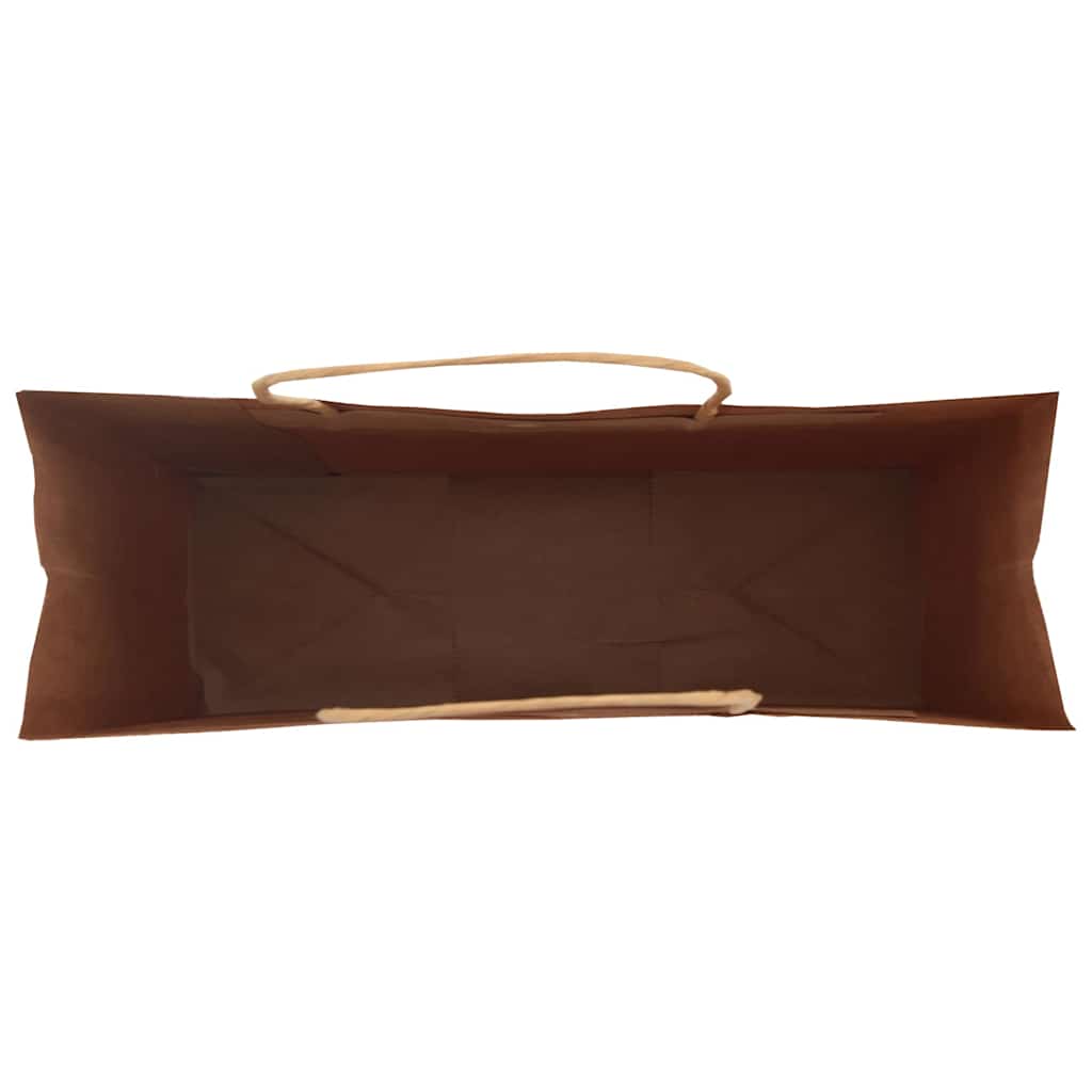 Kraft Paper Bags 50 Pcs. With Handles Brown 32X12X42 Cm