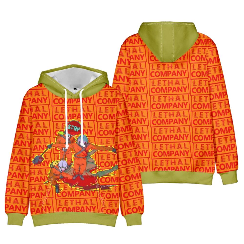 Lethal Company Anime Hoodie Streetwear Lethal Company Hooded Sweatshirt Men Women Cosplay Sports