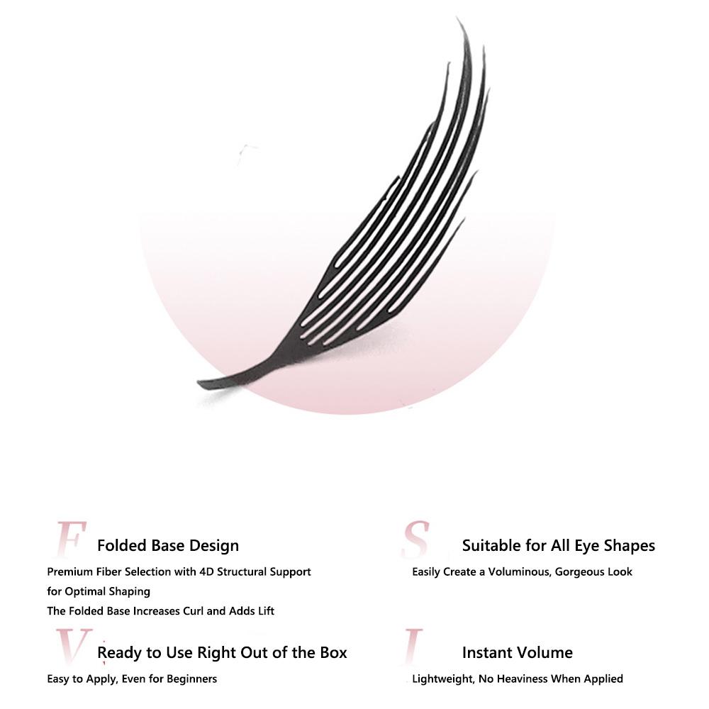 Premade Fans Comic Spire Eyelash Extension Lightweight Feather Lashes  for Everyday or Party Use