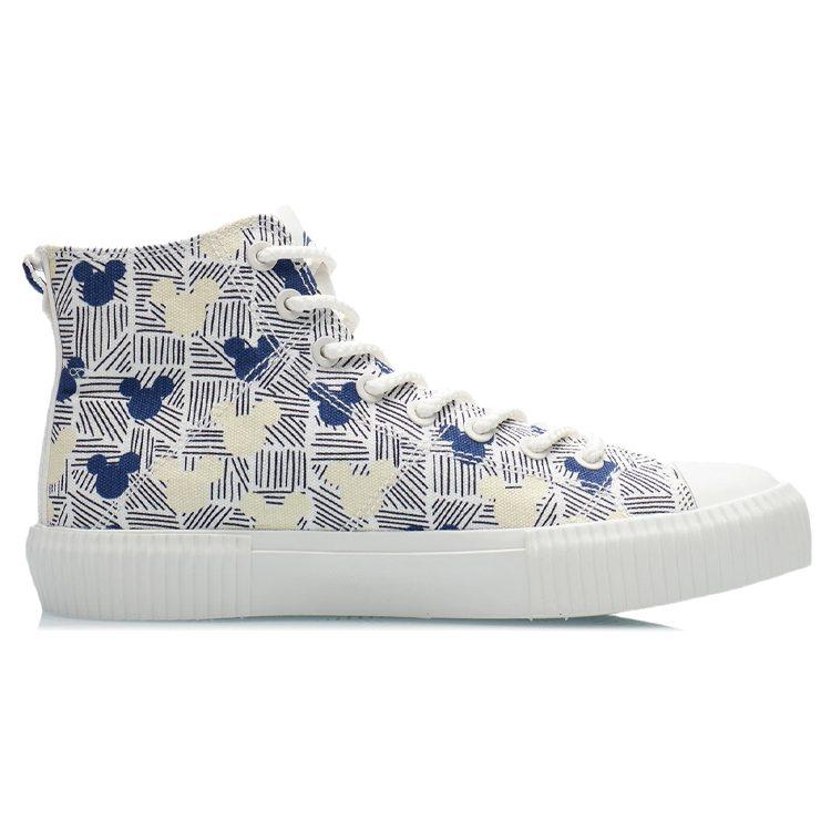 Li Ning X Disney Canvas Hi Shoes 'White Blue Yellow' Women's AGCR284-3