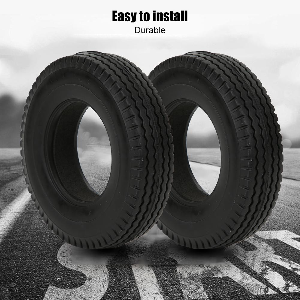 

2 PCs High Wear Resistant Rubber Tires 85x21mm for Tamiya 1/14 RC Truck Tractor