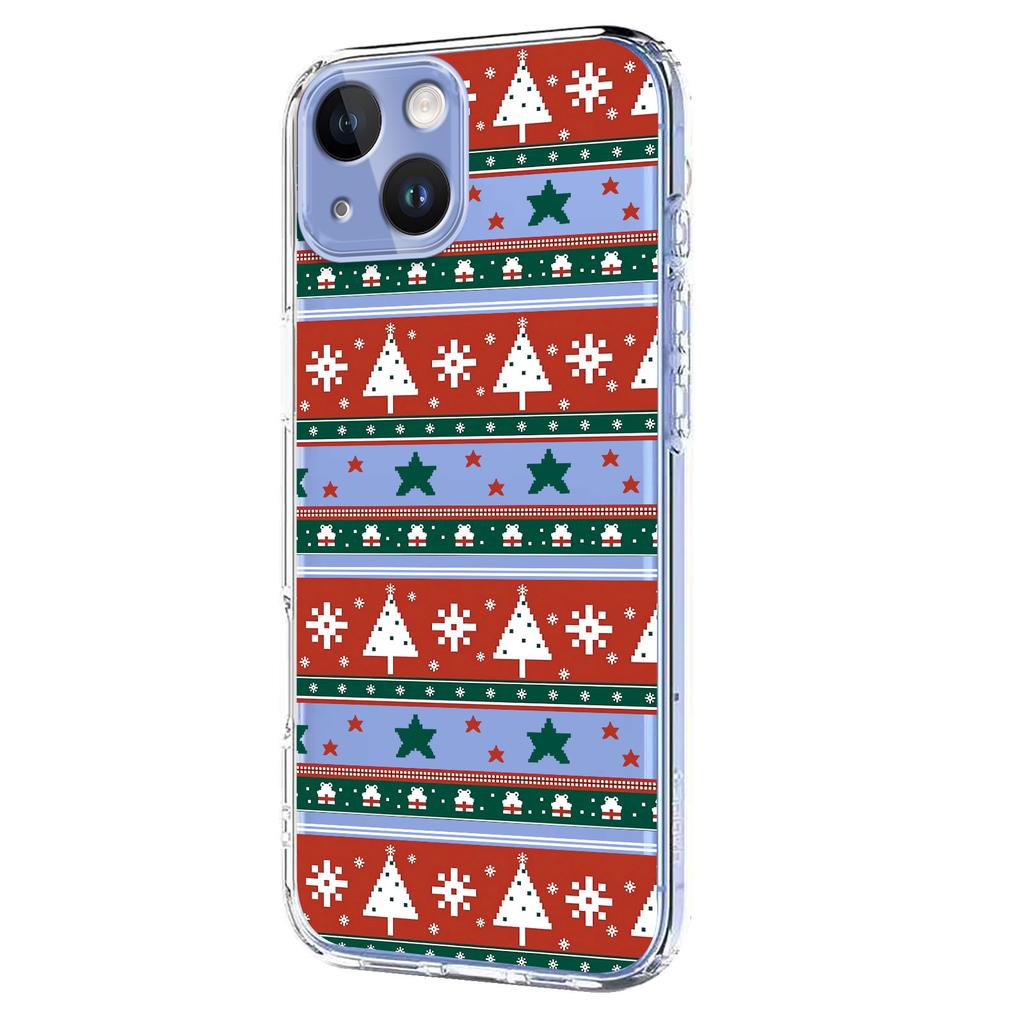 For iPhone 13 6.1 inch/iPhone 14 Case Christmas Themed Pattern Printing TPU Phone Back Cover