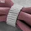 925 Sterling Silver Interwoven Mesh Ring Exquisite Charm Fashion Wedding Jewelry