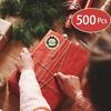 100-500Pcs High-Standard-Quality Round High-Quality Adhesive High-Quality Christmas High-Quality Stickers High-Quality Merry High-Quality Christmas