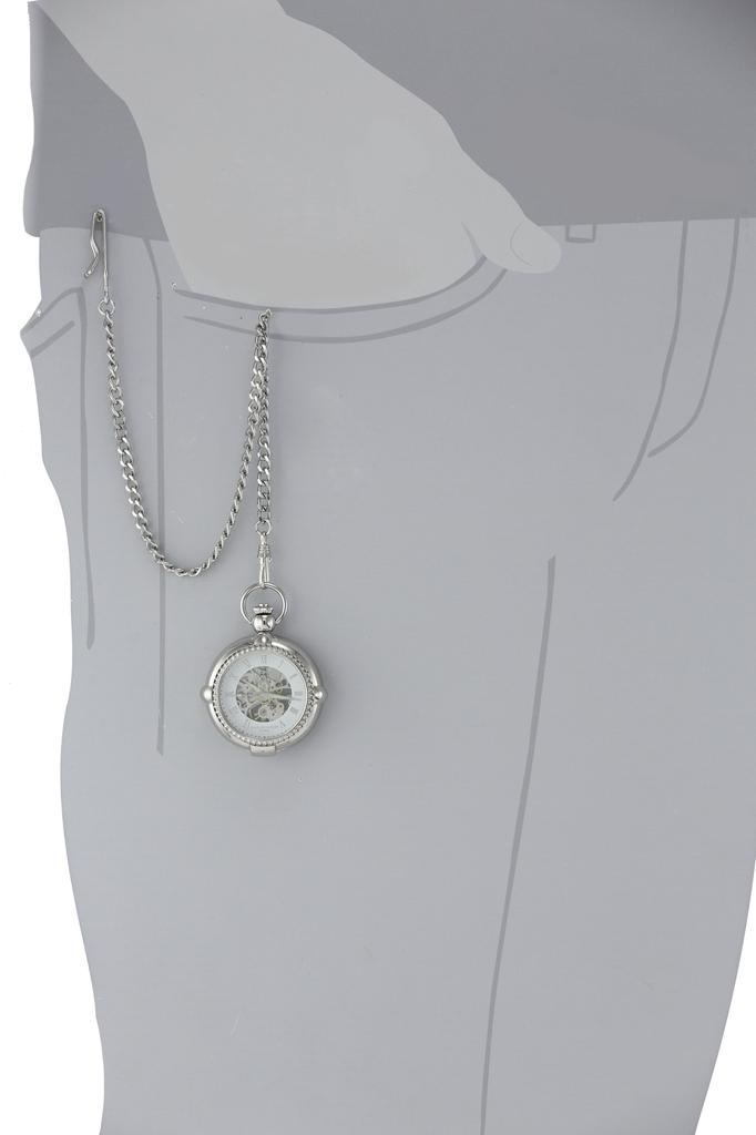 Charles Hubert, Paris Men's Pocket Watch, Mechanical Hand-Wound with Photo Frame, 3847