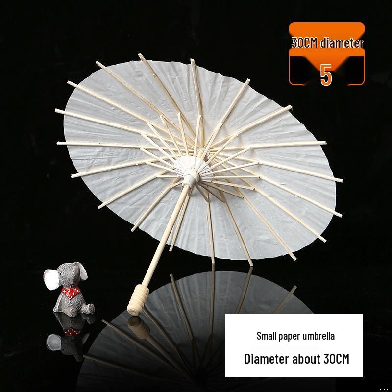 Handmade Children's Oil Paper Umbrella - Chinese Intangible Cultural Heritage, Small Flower Pattern, Ancient Style, Graffiti Material