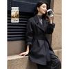 Demana Damen Quiet Luxury Muse Gürtel-Lammwoll-Reversmantel