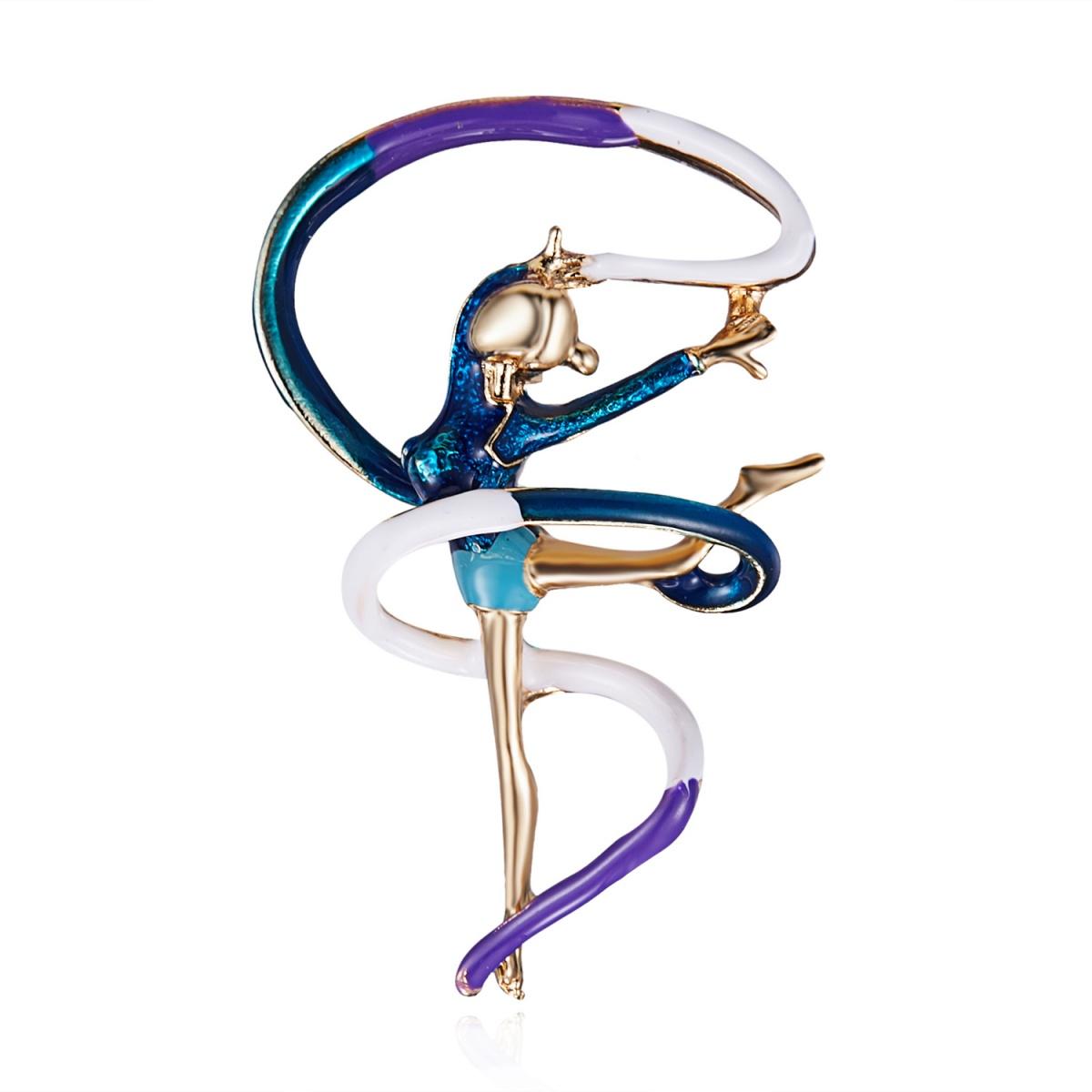 

Модные броши в форме гимнасток для женщин и мужчин, темпераментные, для балета, красивые дамы, эмалевые значки, ювелирные украшения для вечеринок