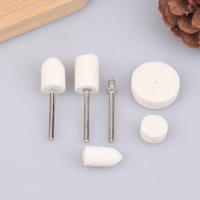Hot 1Set Wool Felt Polishing Wheel Kit - Multi-Shape Buffing Set For Rotary Tools, Ideal For Metal